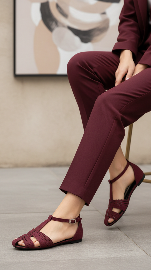 Maroon Pumps For Ladies WN1314