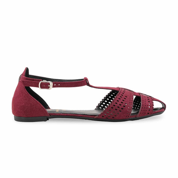 Maroon Pumps For Ladies WN1314