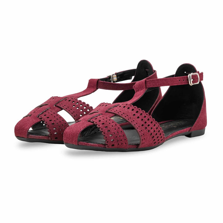 Maroon Pumps For Ladies WN1314