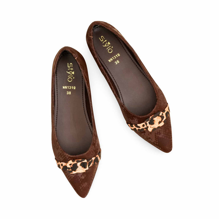 Brown Women Pumps WN1319