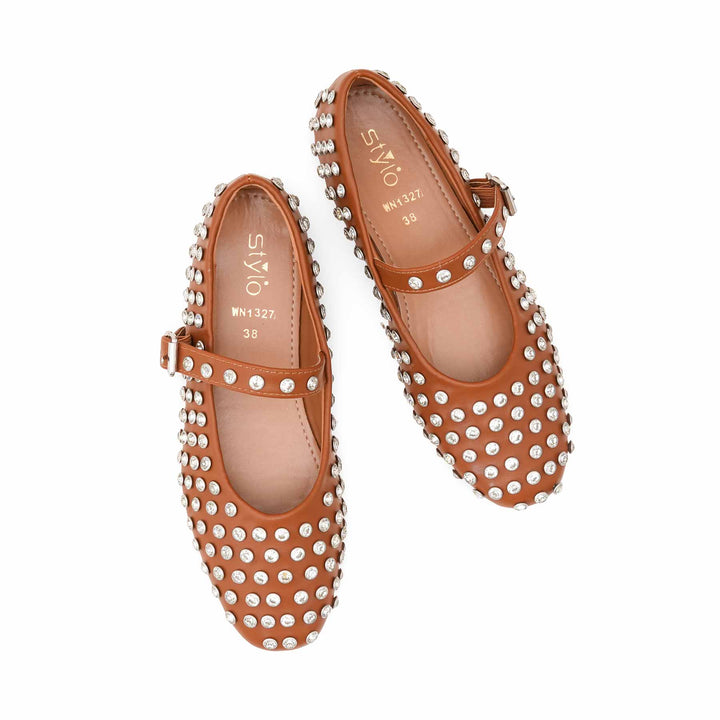 Tan Women Pumps WN1327