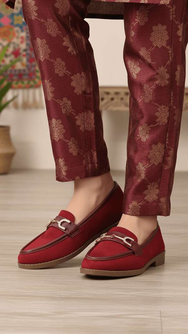 Maroon Women Pumps WN1334