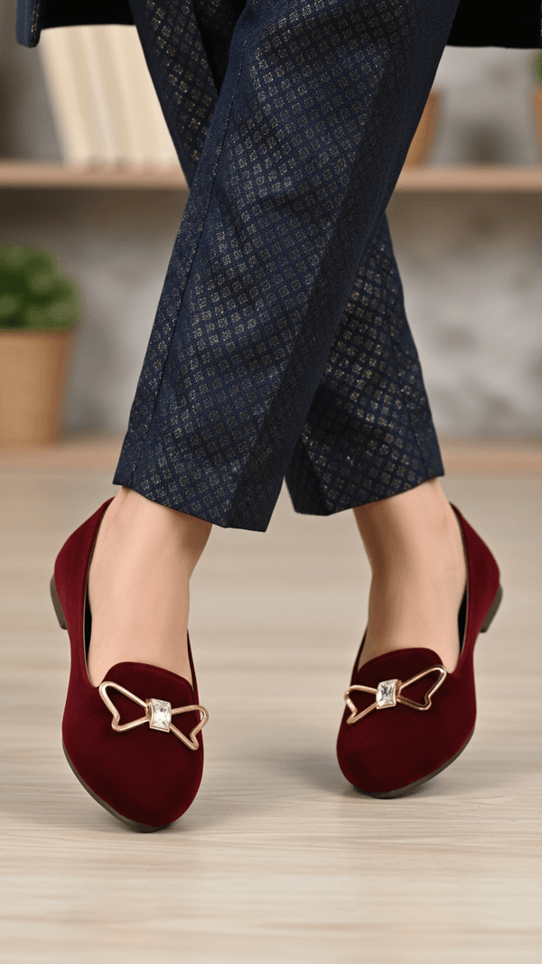Maroon Women Pumps WN1340