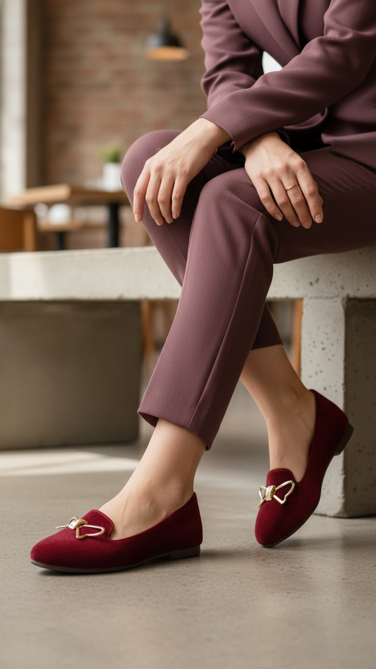 Maroon Women Pumps WN1340
