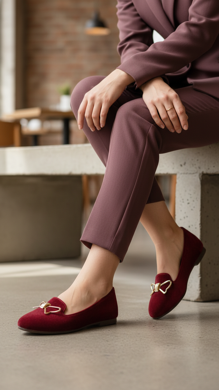 Maroon Women Pumps WN1340