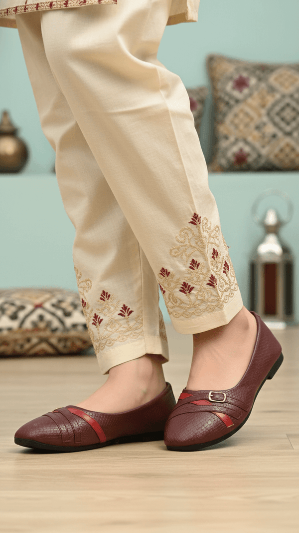 Maroon Pumps For Ladies WN1364