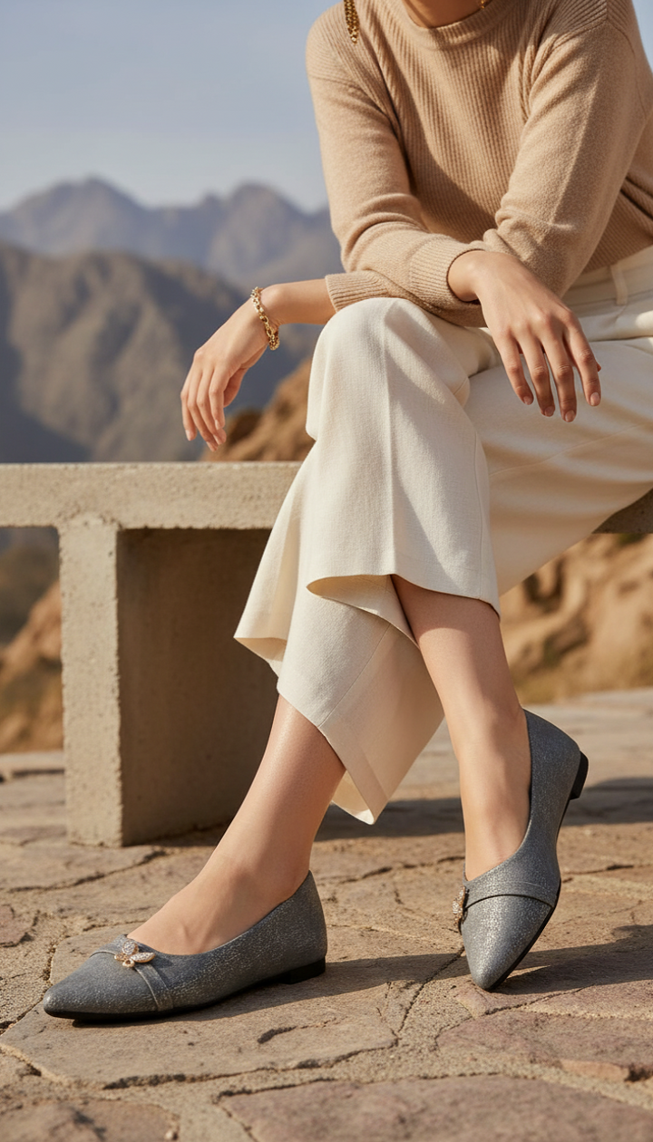 Grey Peep Toes For Ladies WN1369