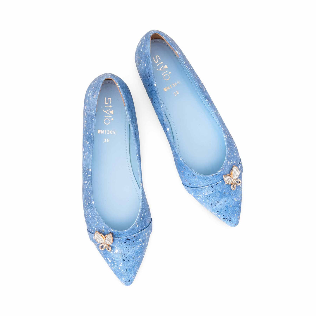 Sky Blue Peep Toes For Ladies WN1369