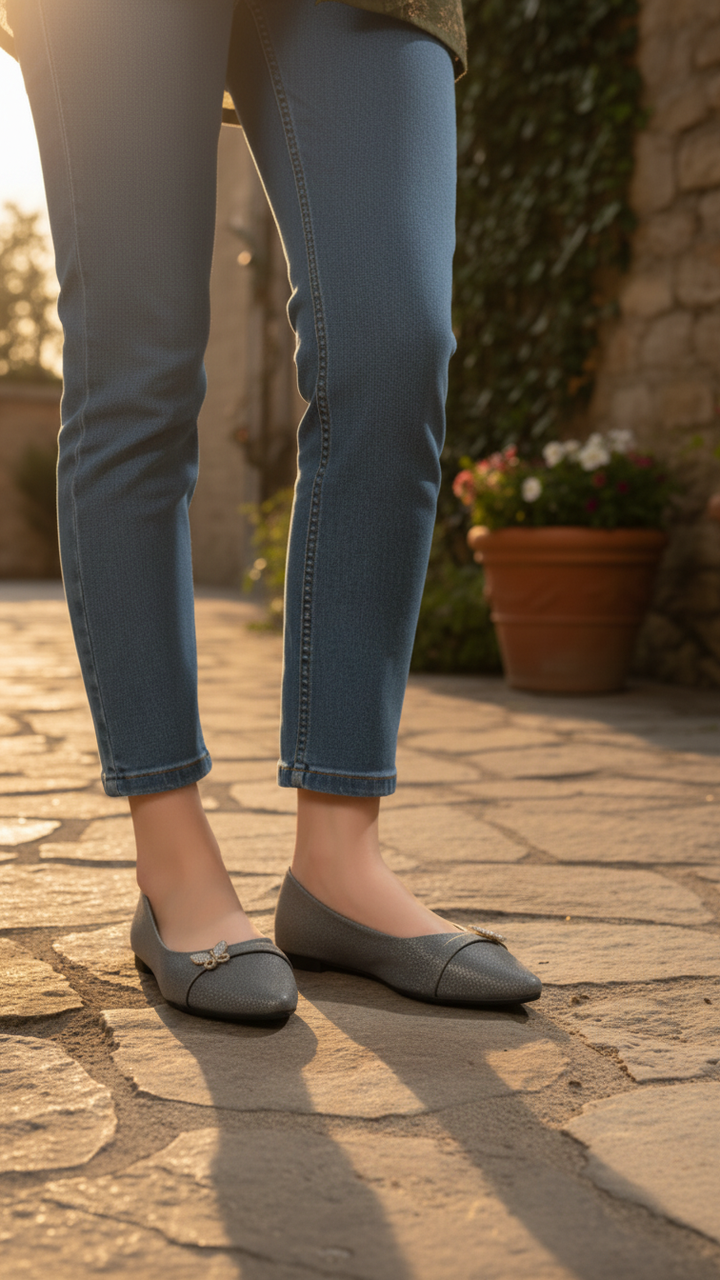 Grey Peep Toes For Ladies WN1369