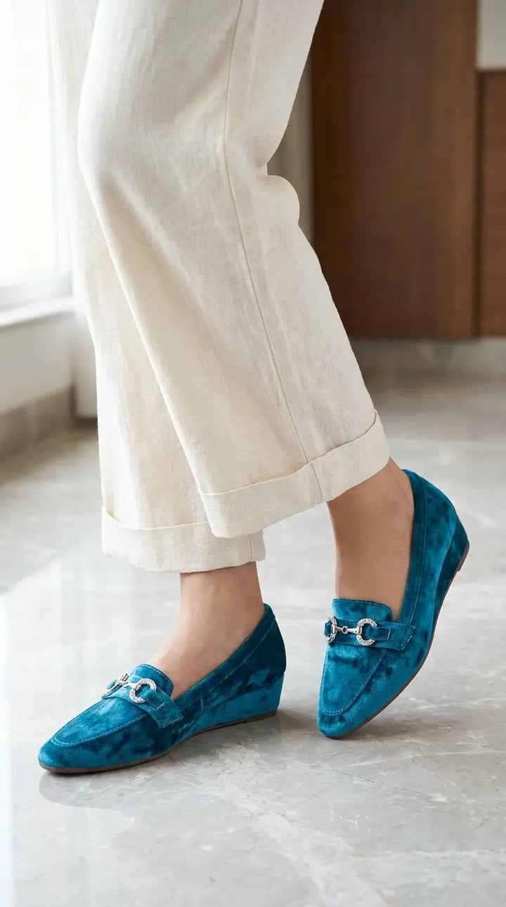 Teal Blue Pumps For Women WN1376