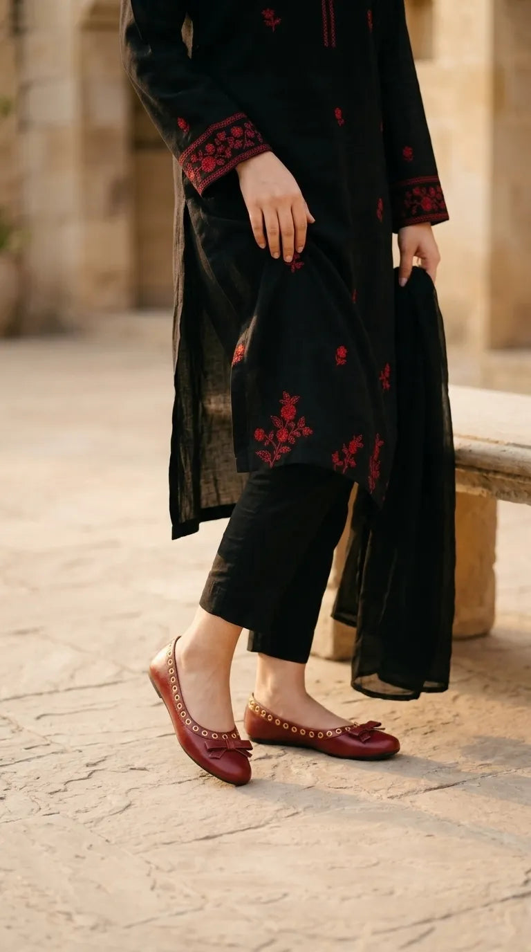 Maroon Pumps For Women WN1408