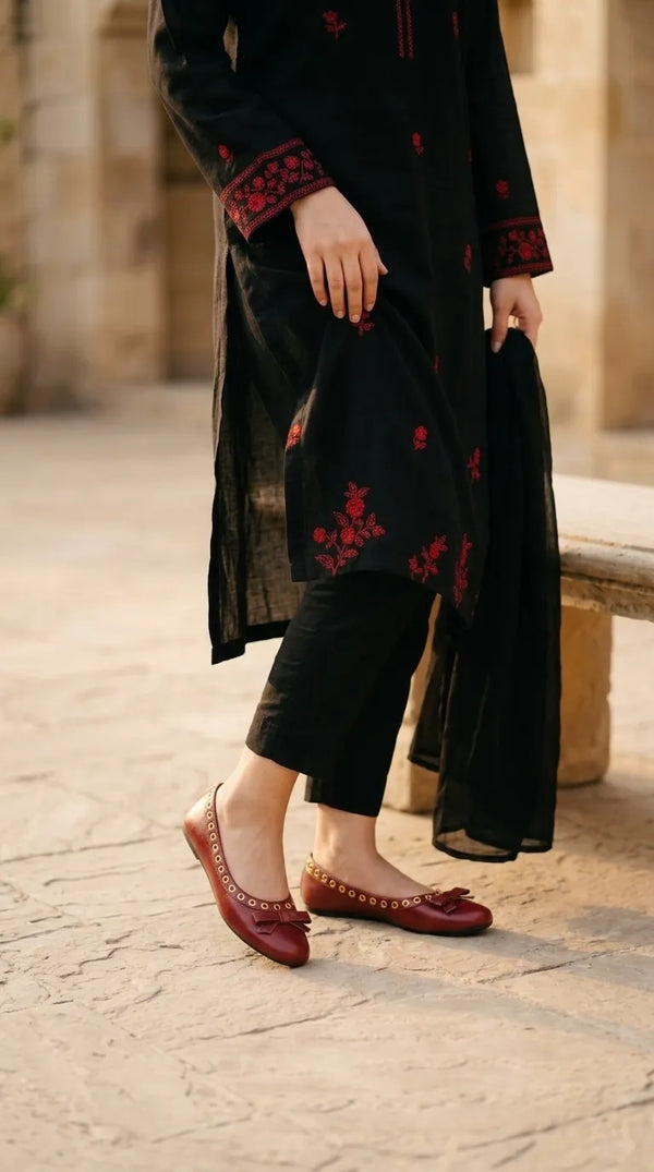 Maroon Pumps For Women WN1408