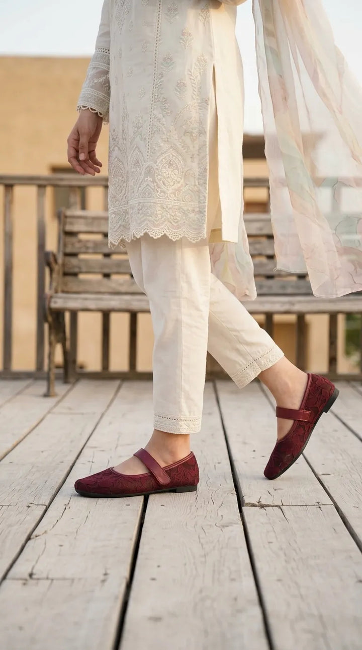 Maroon Pumps For Women WN1420