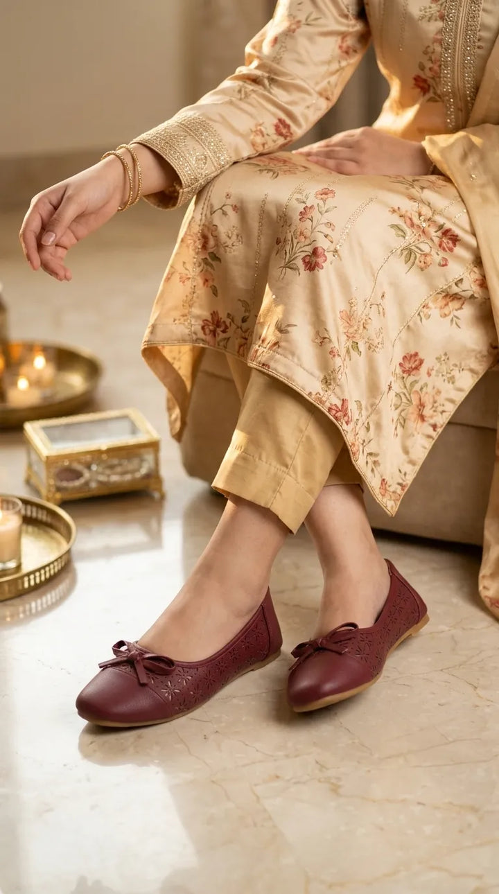 Maroon Pumps For Ladies WN1460