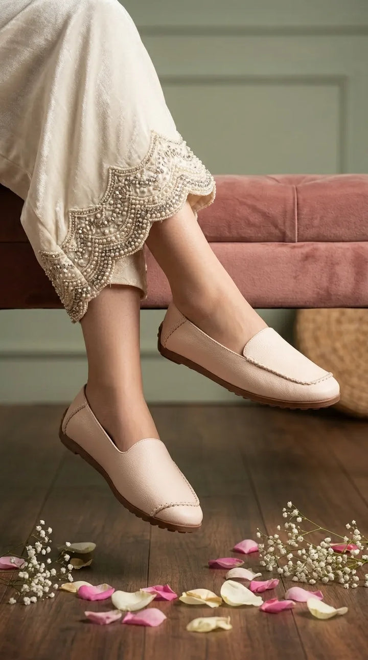 Cream Pumps For Women WN1474