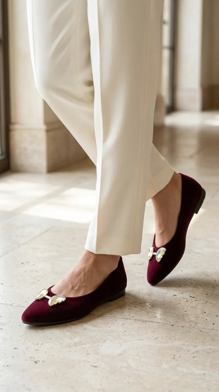 Maroon Pumps For Ladies WN1499