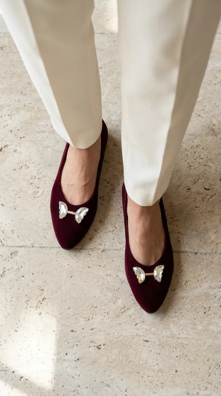 Maroon Pumps For Ladies WN1499