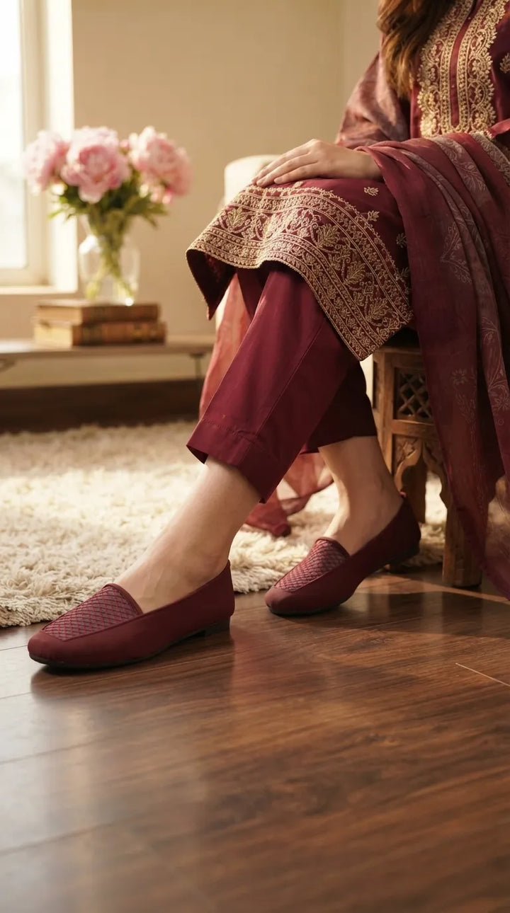 Maroon Pumps For Ladies WN1526