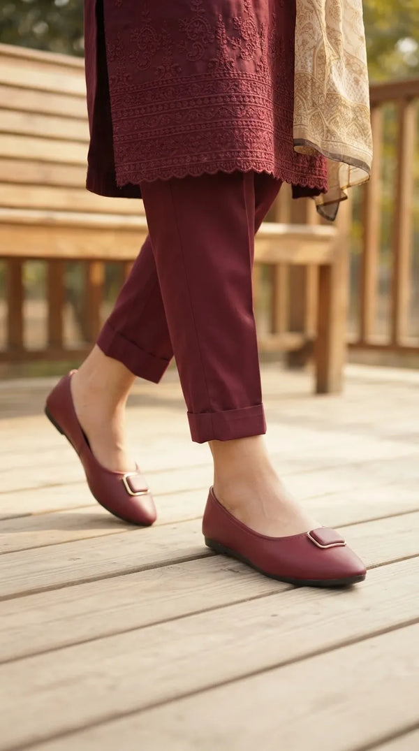 Maroon Pumps For Ladies WN1568