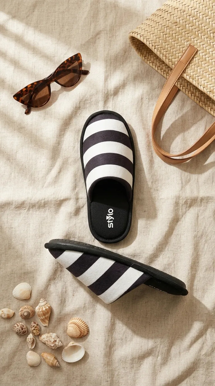 Black Casual Slipper For Women WN3047