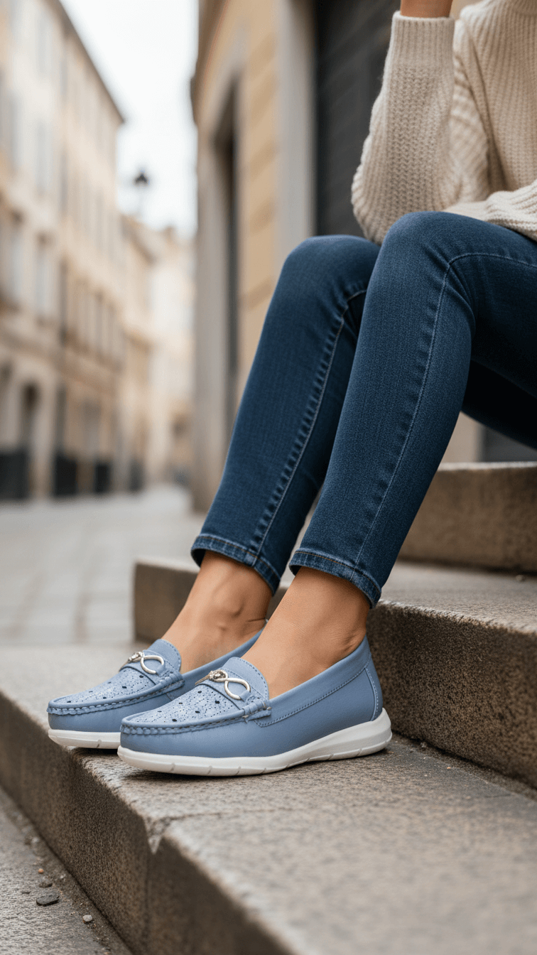 Sky Blue Moccasin WN4401