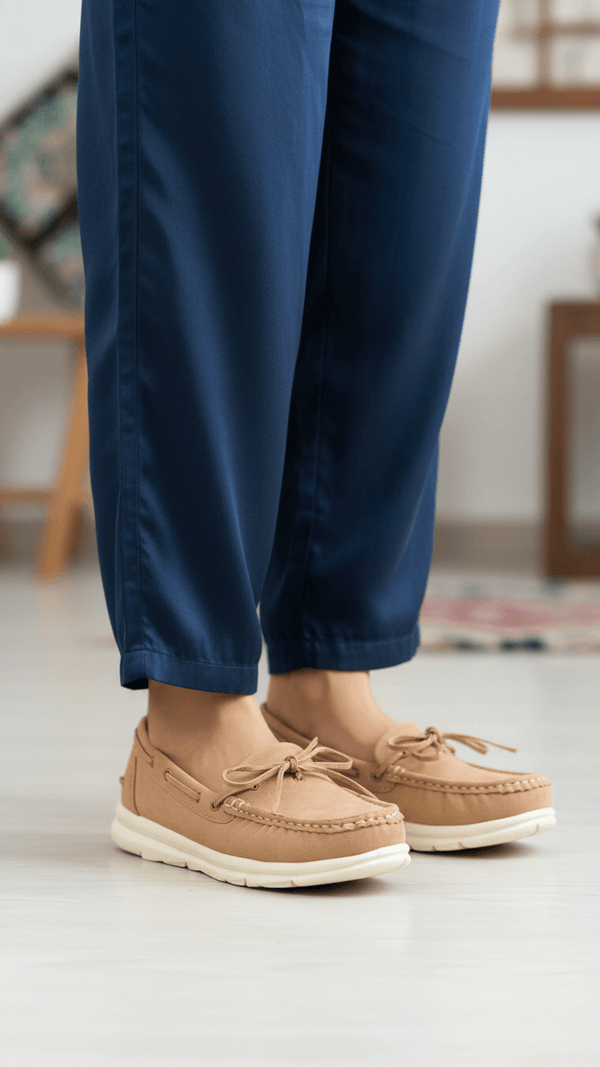 Beige Women Moccasin WN4486