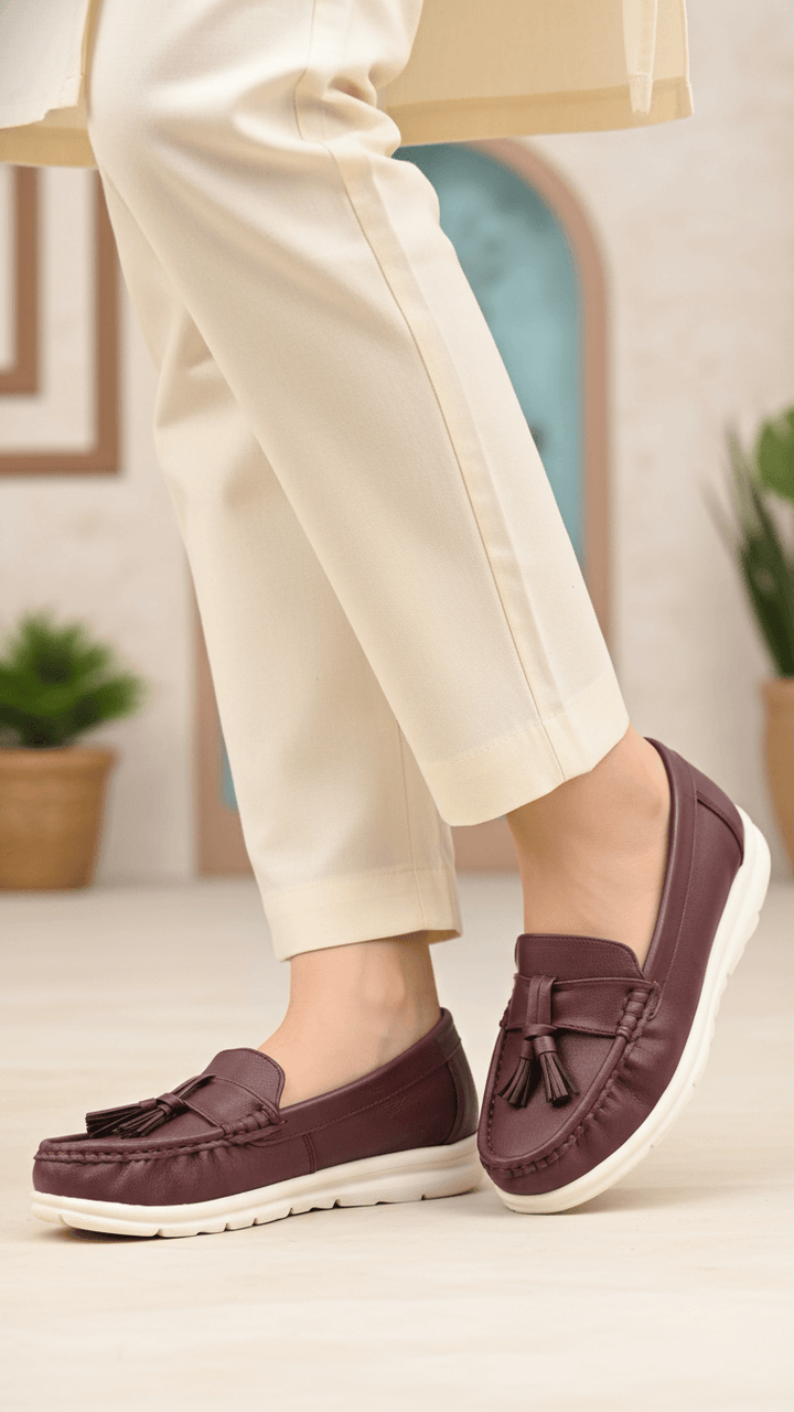 Maroon Moccasin For Women WN4487