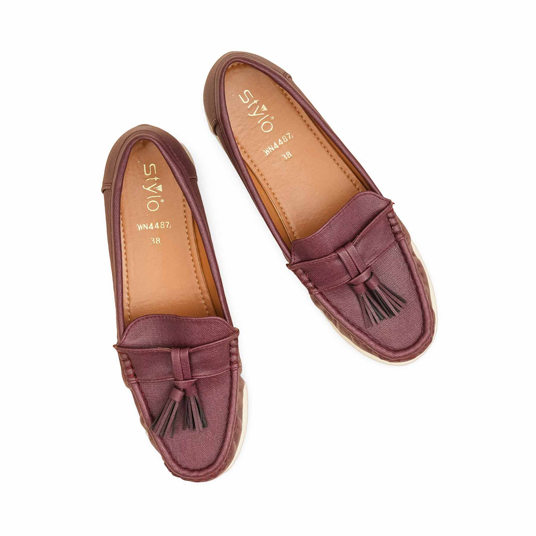Maroon Moccasin For Women WN4487