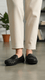 Black Women Moccasin WN4488
