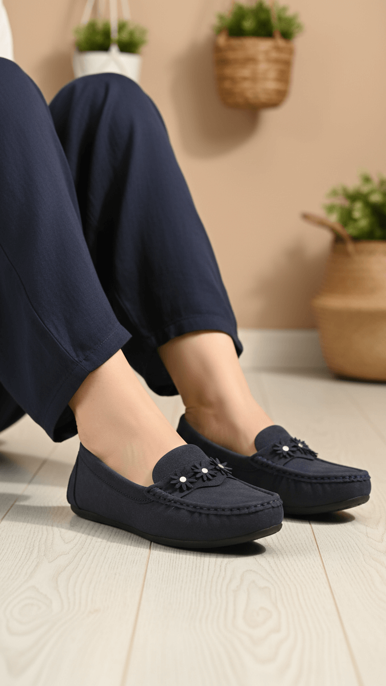 Blue Women Moccasin WN4489