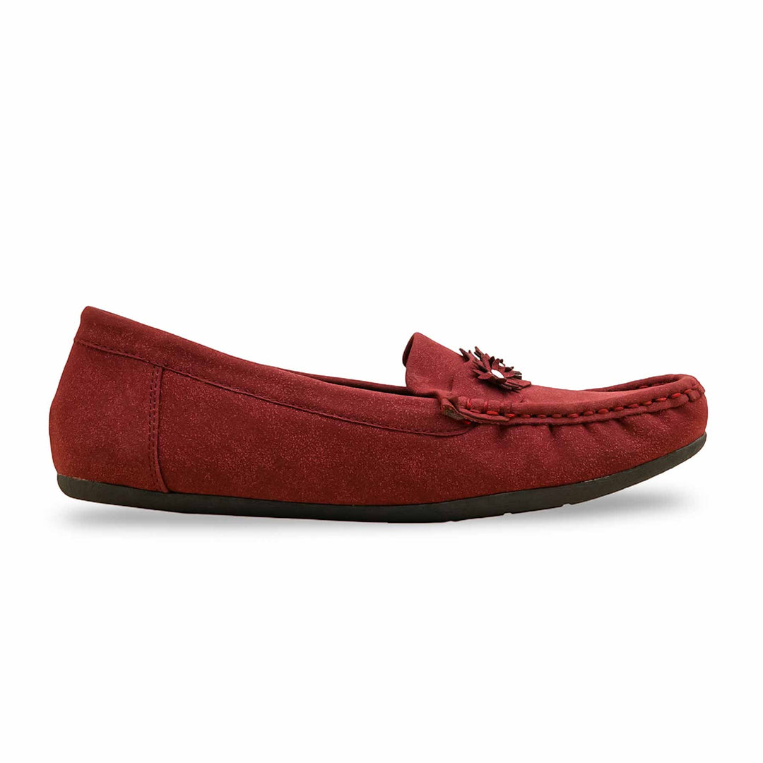 Maroon Women Moccasin WN4489