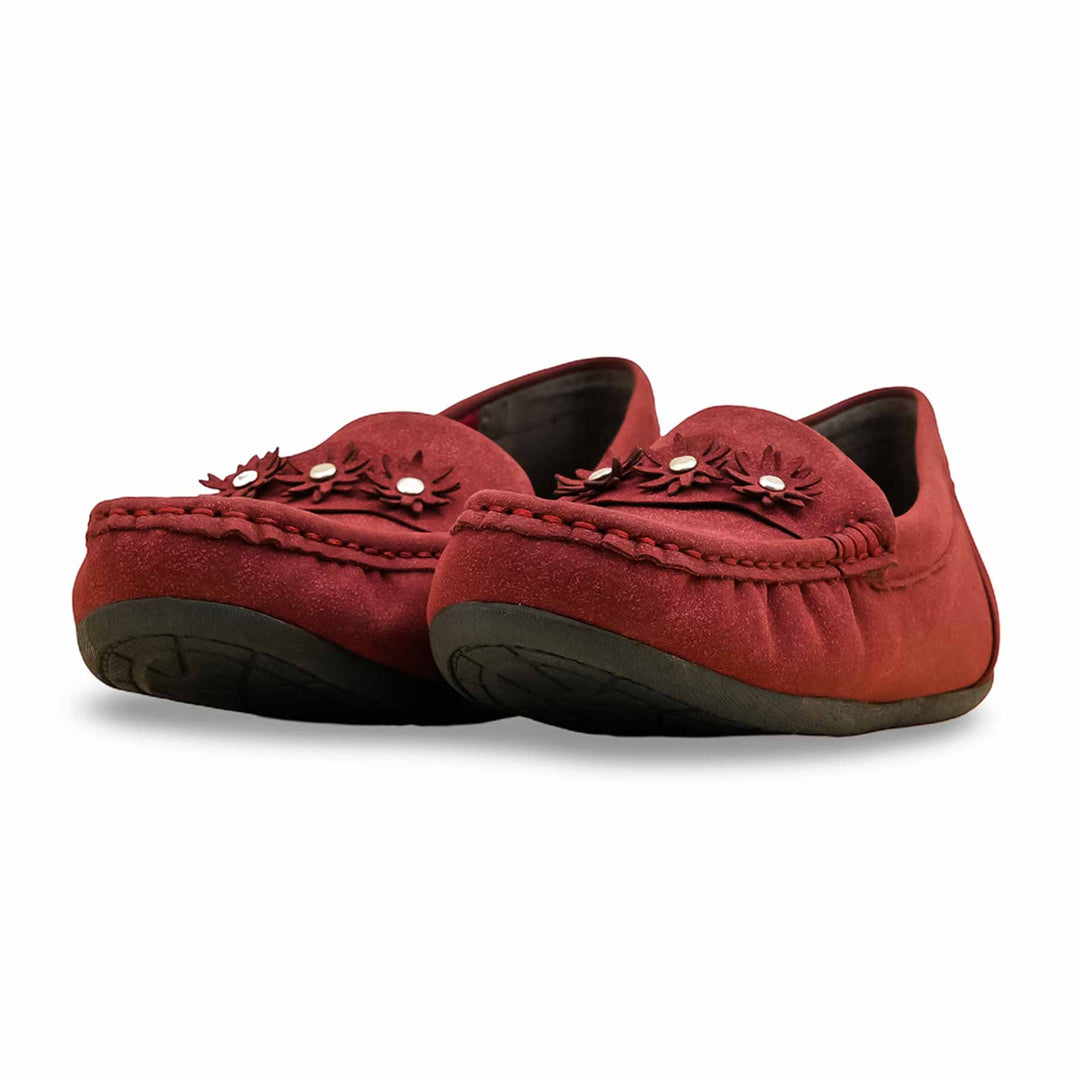 Maroon Women Moccasin WN4489