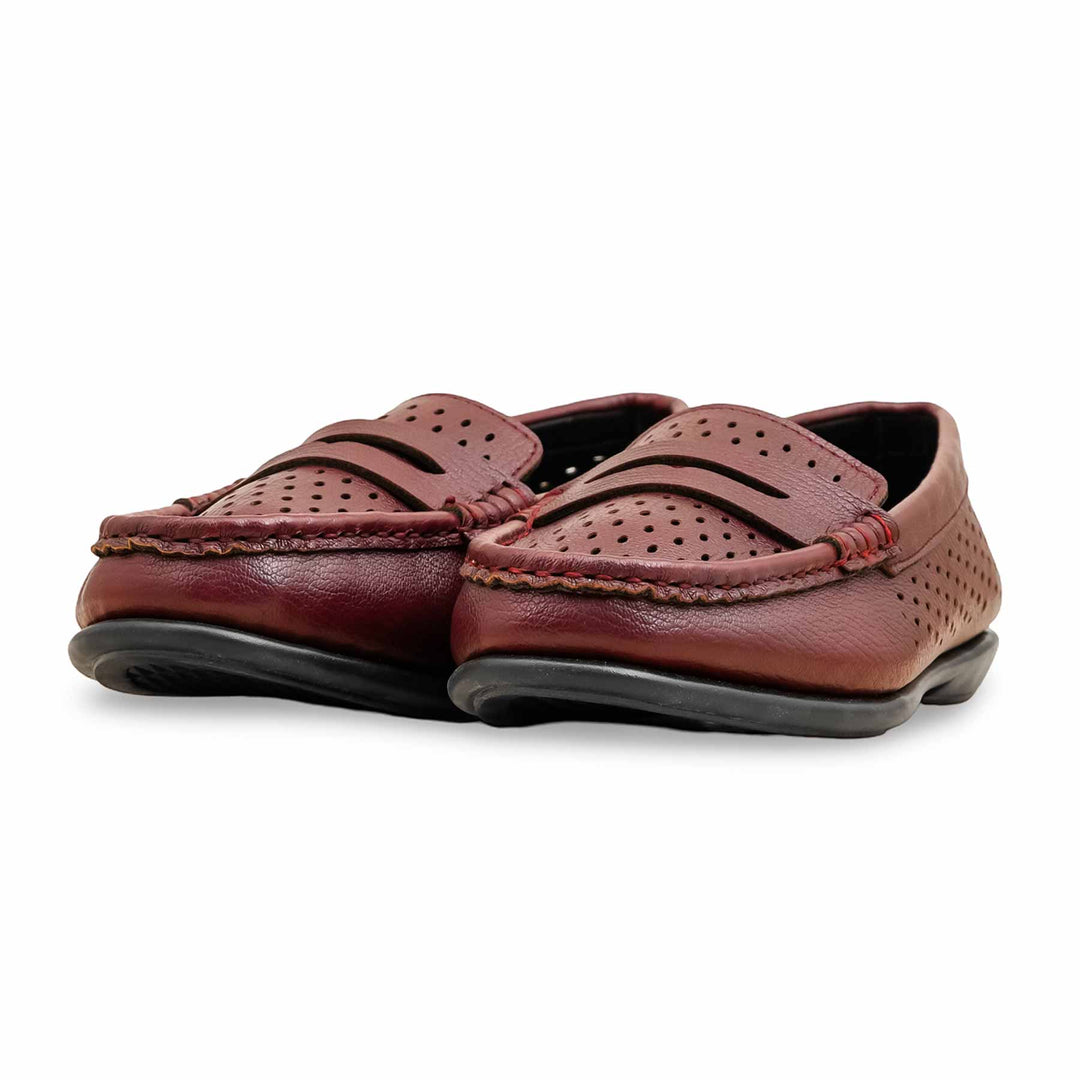 Maroon Moccasin For Ladies WN4491