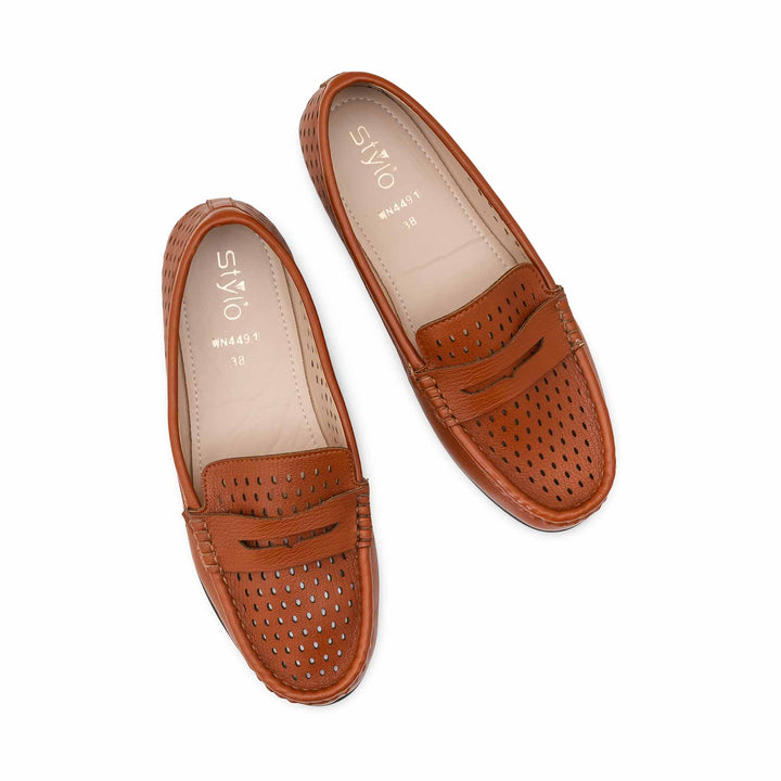 Tan Moccasin For Ladies WN4491