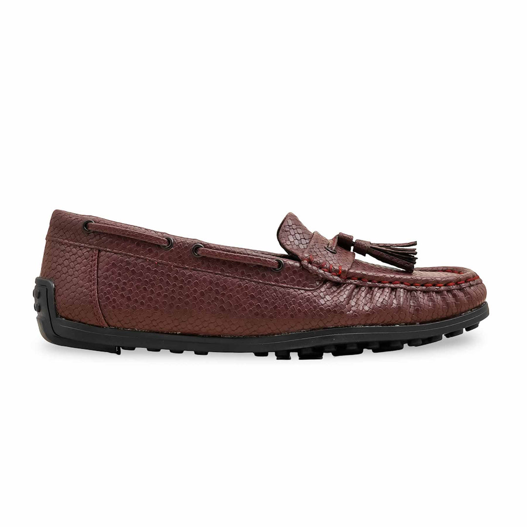 Burgundy Moccasin For Ladies WN4492