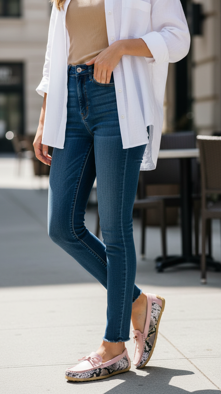 Pink Moccasin For Women WN4494