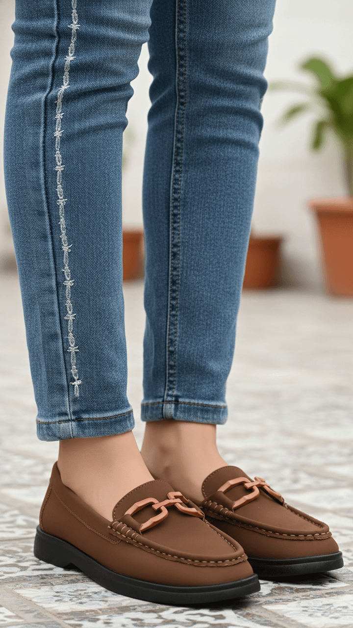 Brown Women Moccasin WN4495