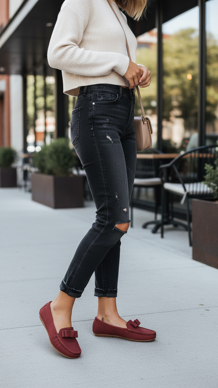 Maroon Moccasin WN4502