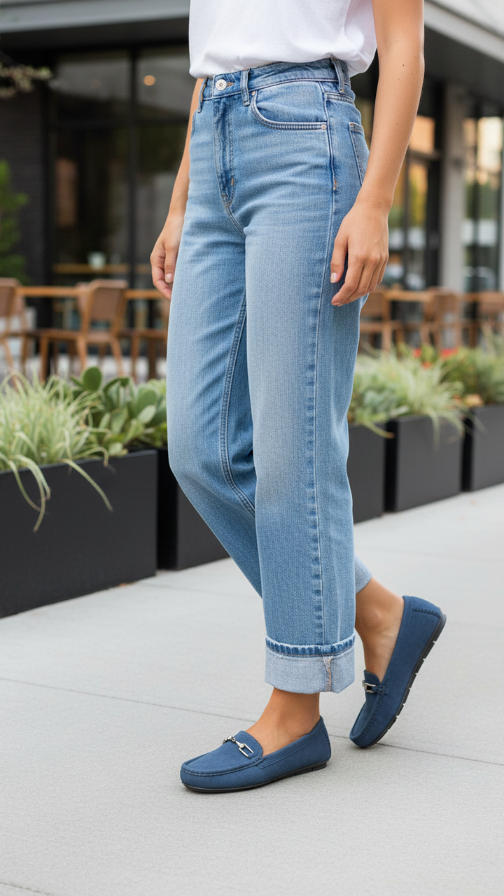 Blue Moccasin For Women WN4505