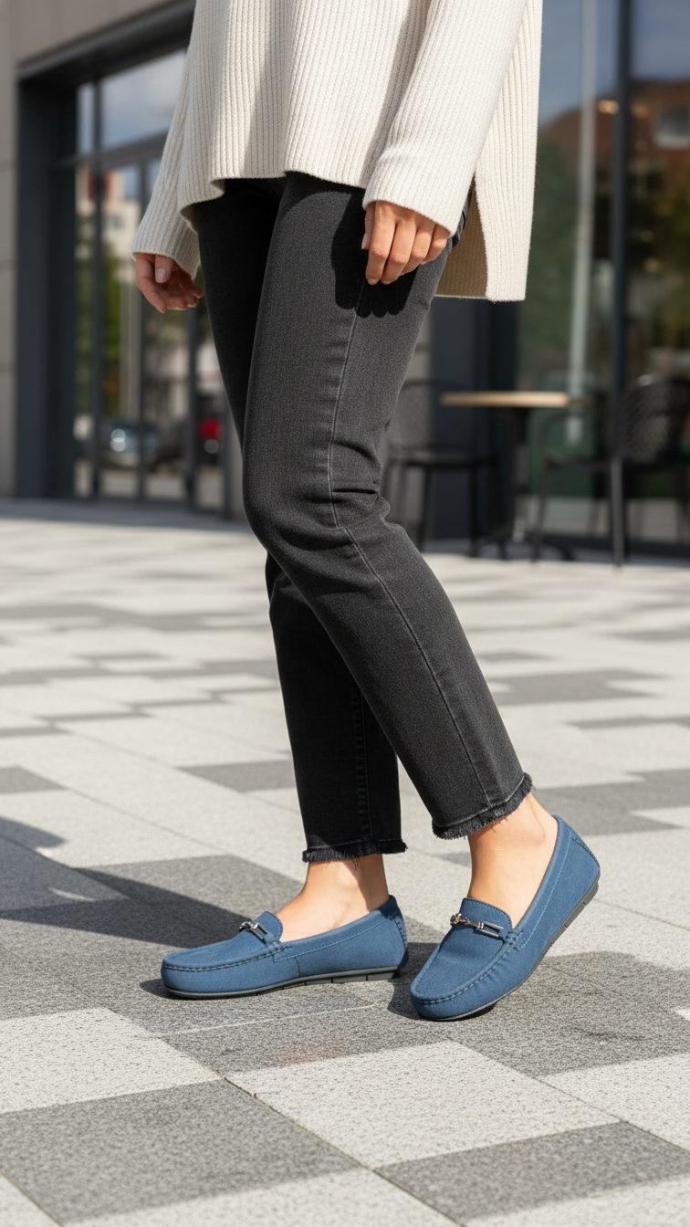 Blue Moccasin For Women WN4505