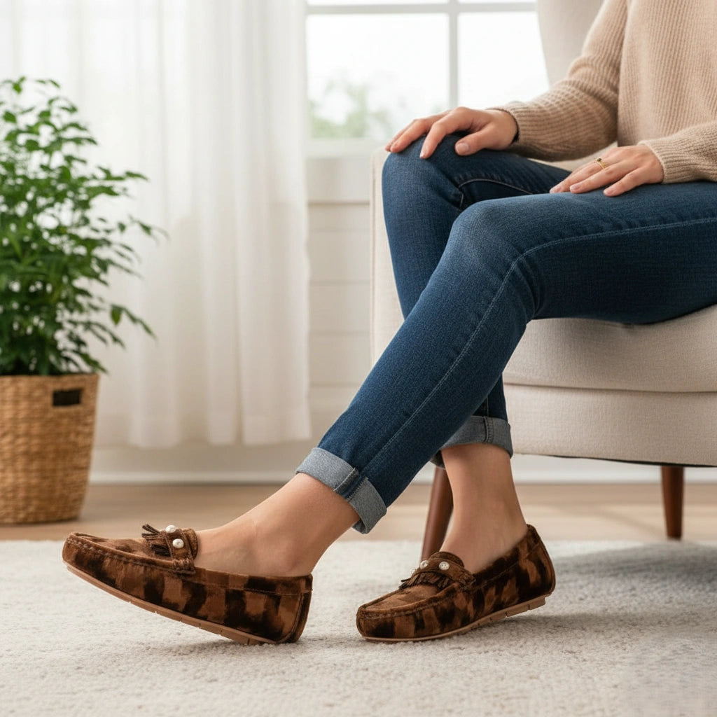 Brown Moccasin For Ladies WN4506