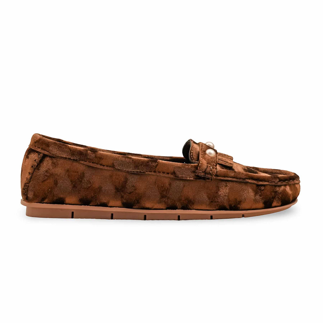 Brown Moccasin For Ladies WN4506