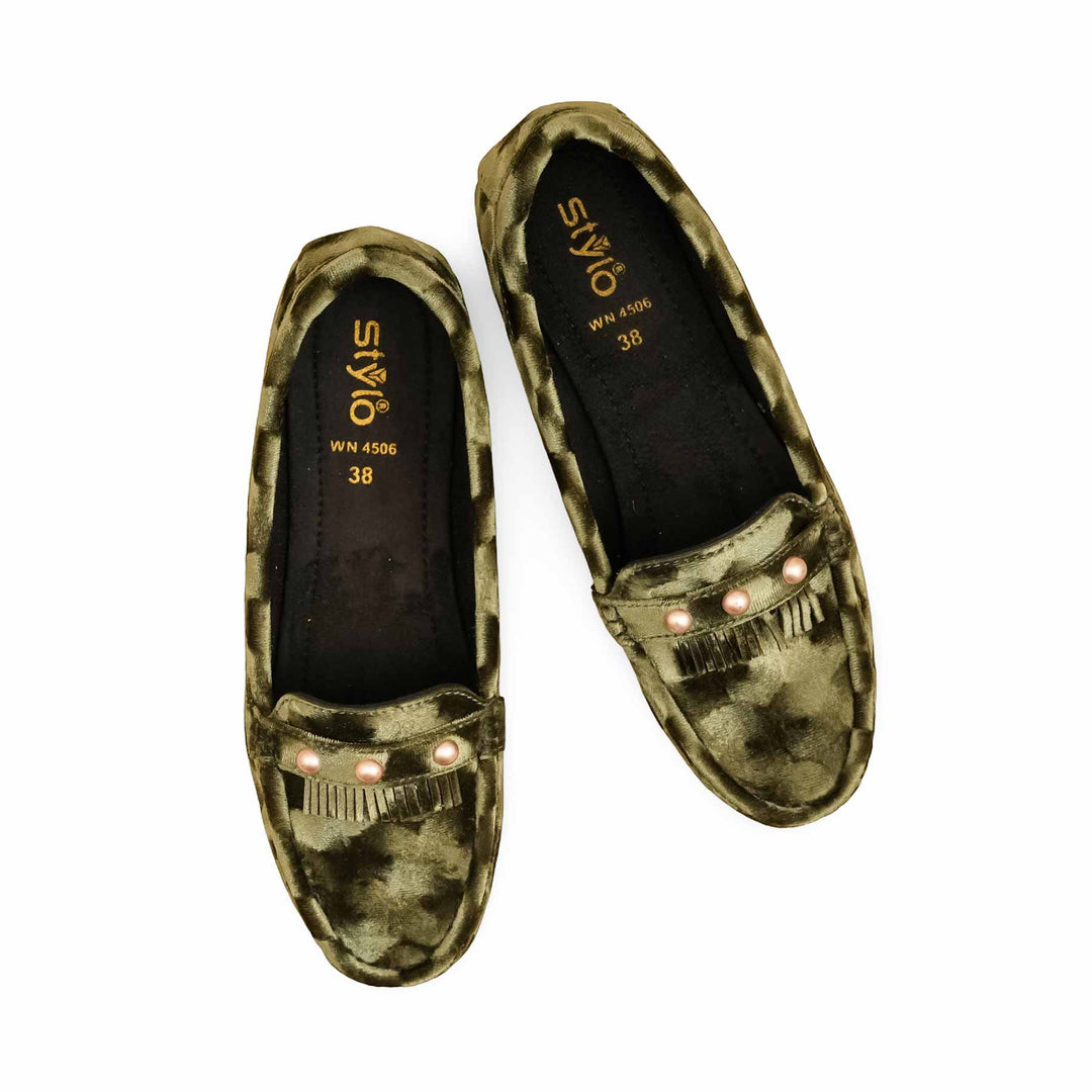 Green Moccasin For Ladies WN4506