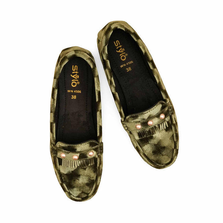 Green Moccasin For Ladies WN4506