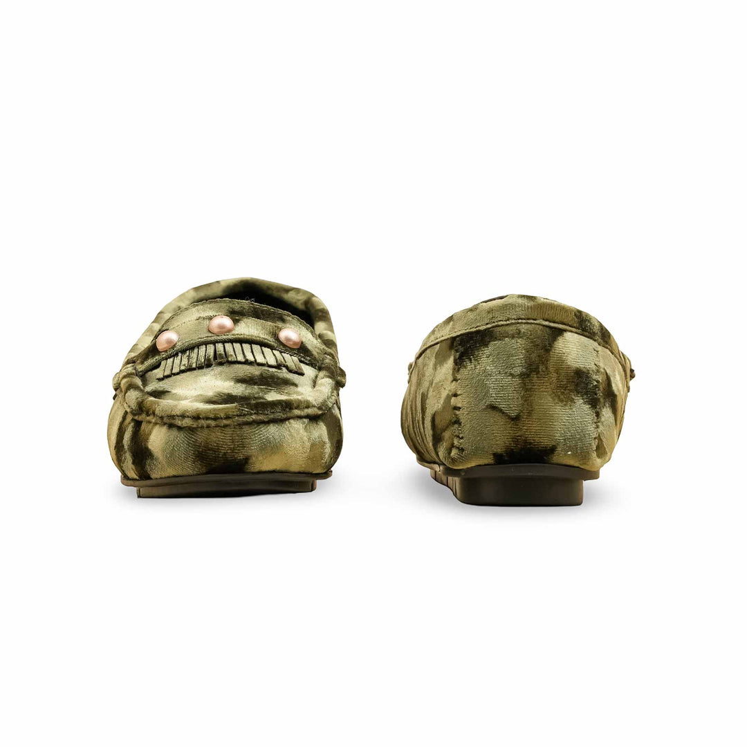 Green Moccasin For Ladies WN4506