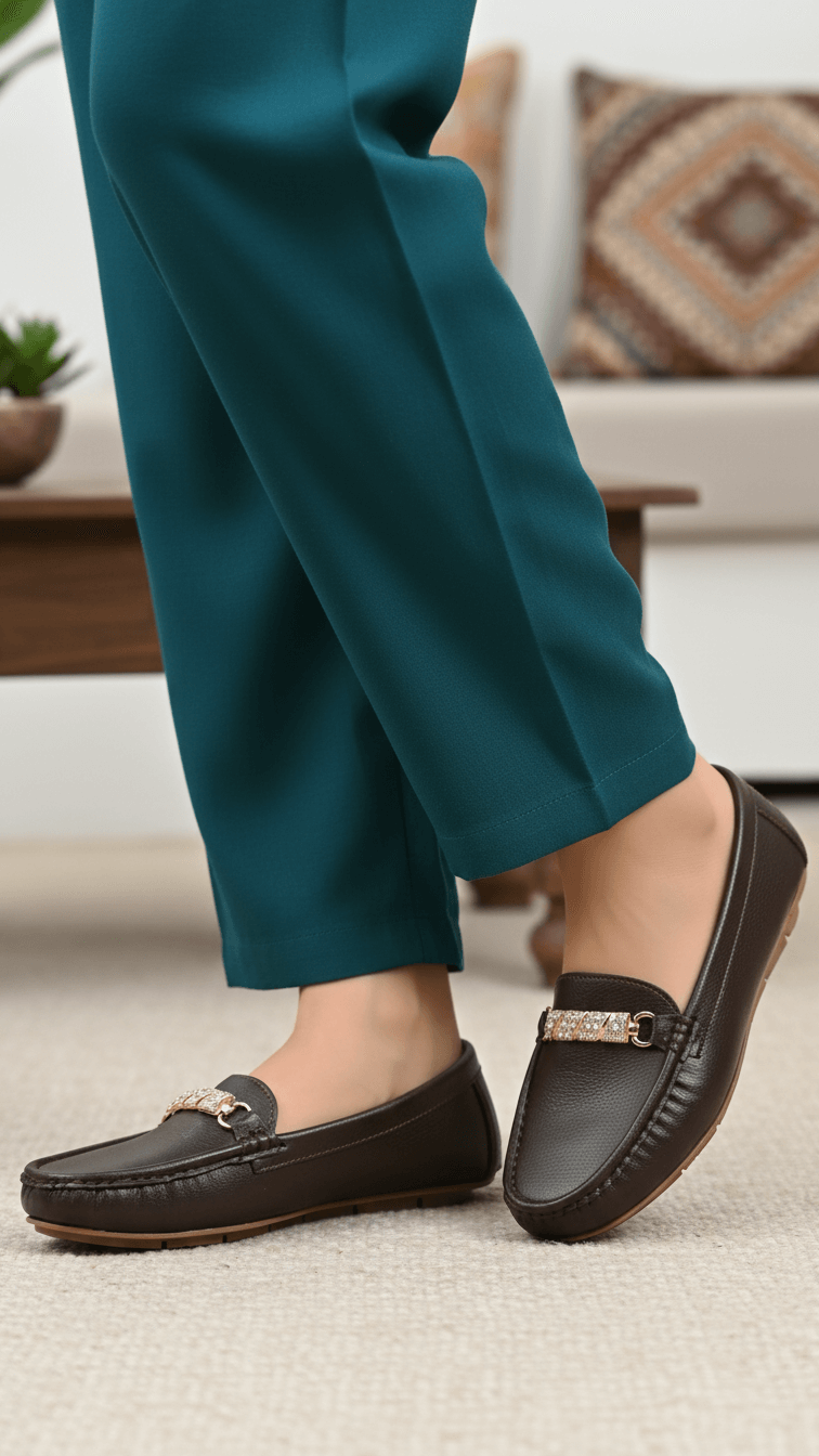 Brown Moccasin For Women WN4508