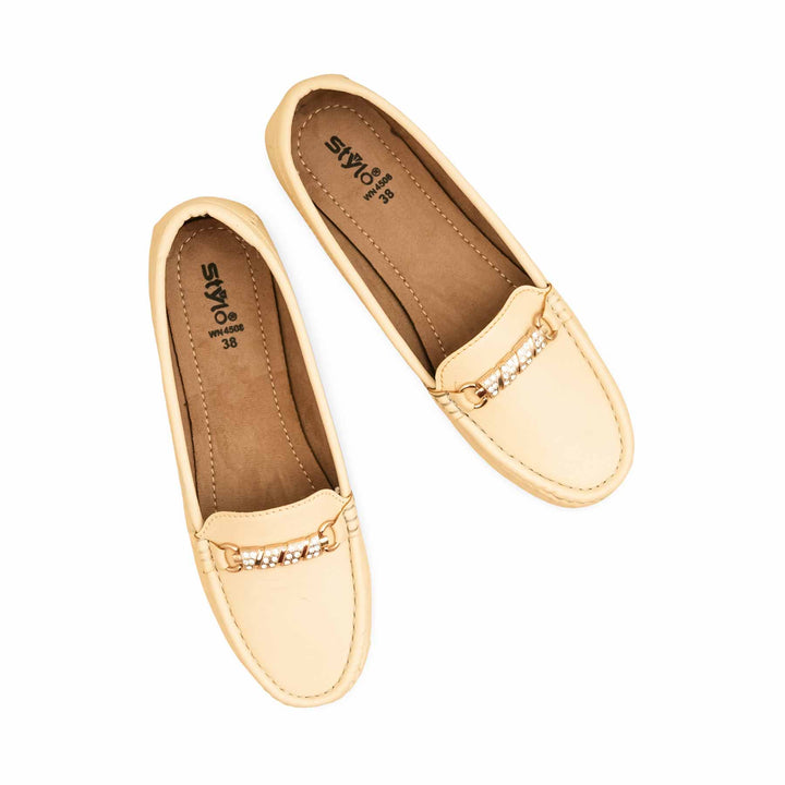 Cream Moccasin For Ladies WN4508