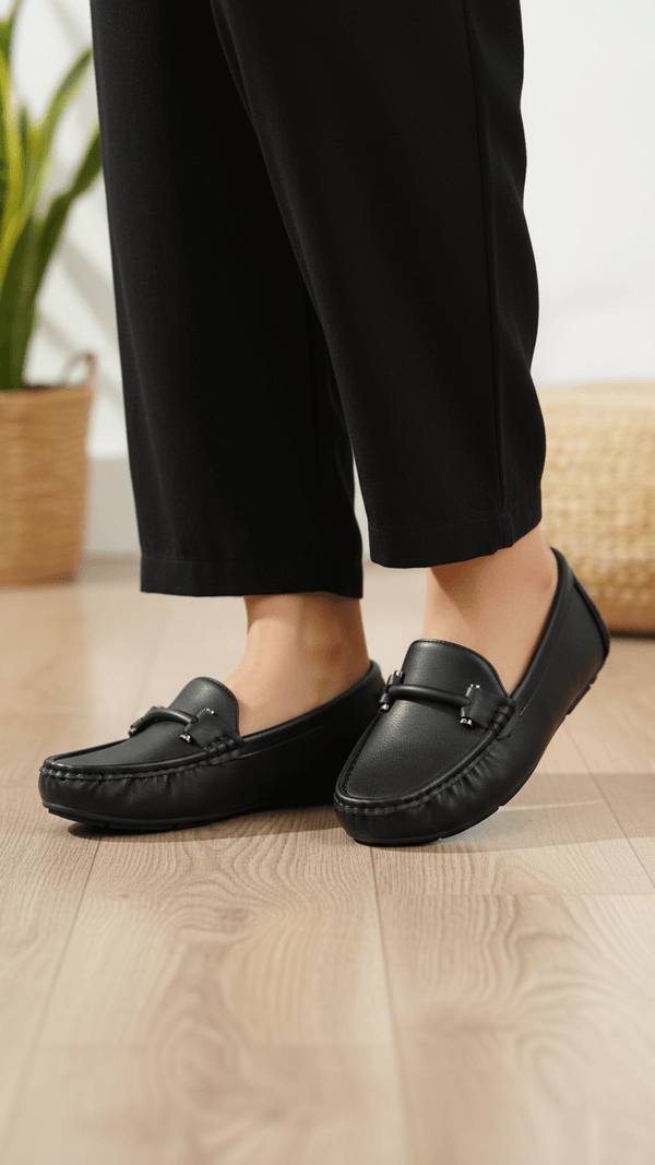 Black Moccasin For Women WN4510