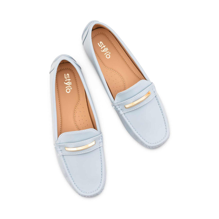 Sky Blue Moccasin For Women WN4511