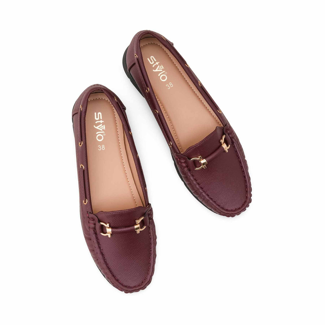 Maroon Moccasin For Ladies WN4513